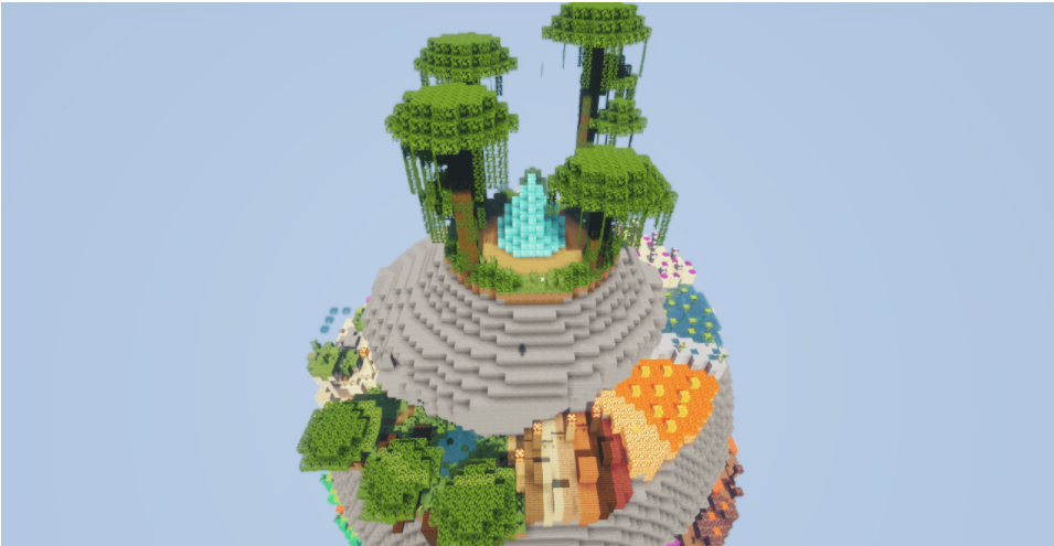 Carte parkour des œufs de Pâques Minecraft