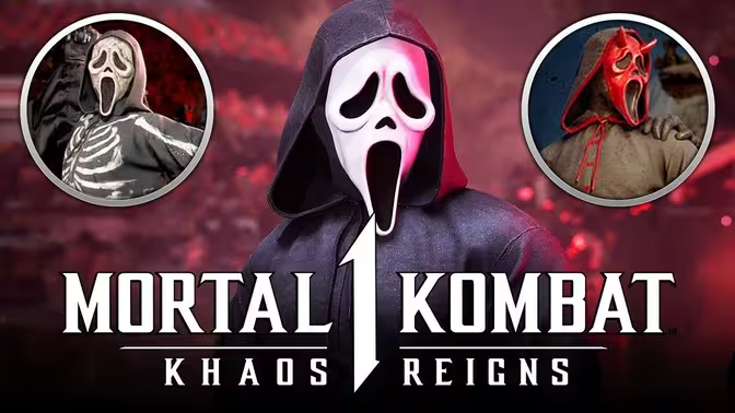 "Mortal Kombat 1" Filme "Ghost Face" será lançado em 19 de novembro, o segundo pacote adicional de personagens será incluído em 6 caracteres.