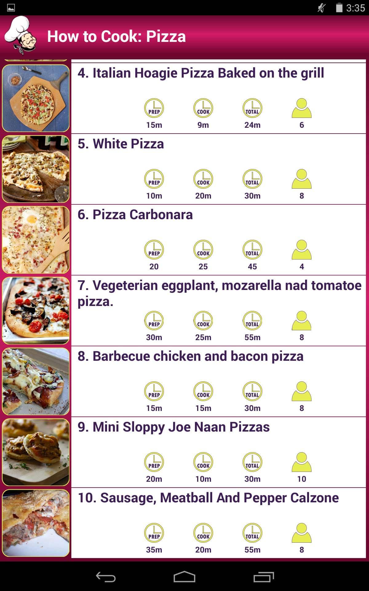 Pizza Recipes Cooking