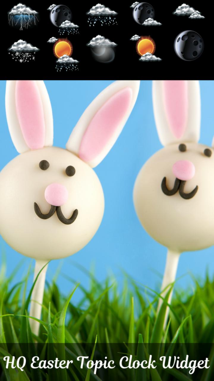 HQ Easter Topic Clock Widget