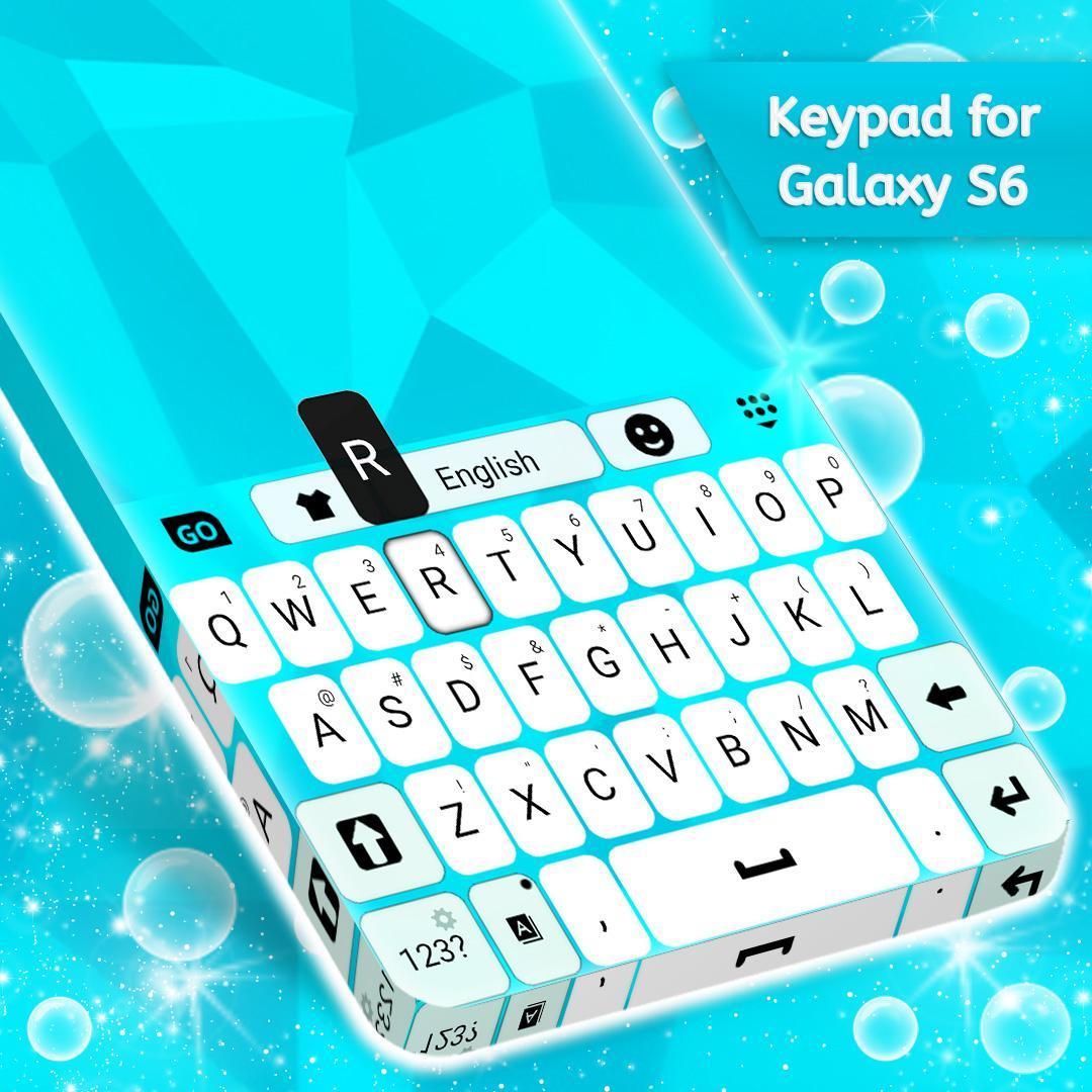 White And Blue Keyboard For Galaxy S8