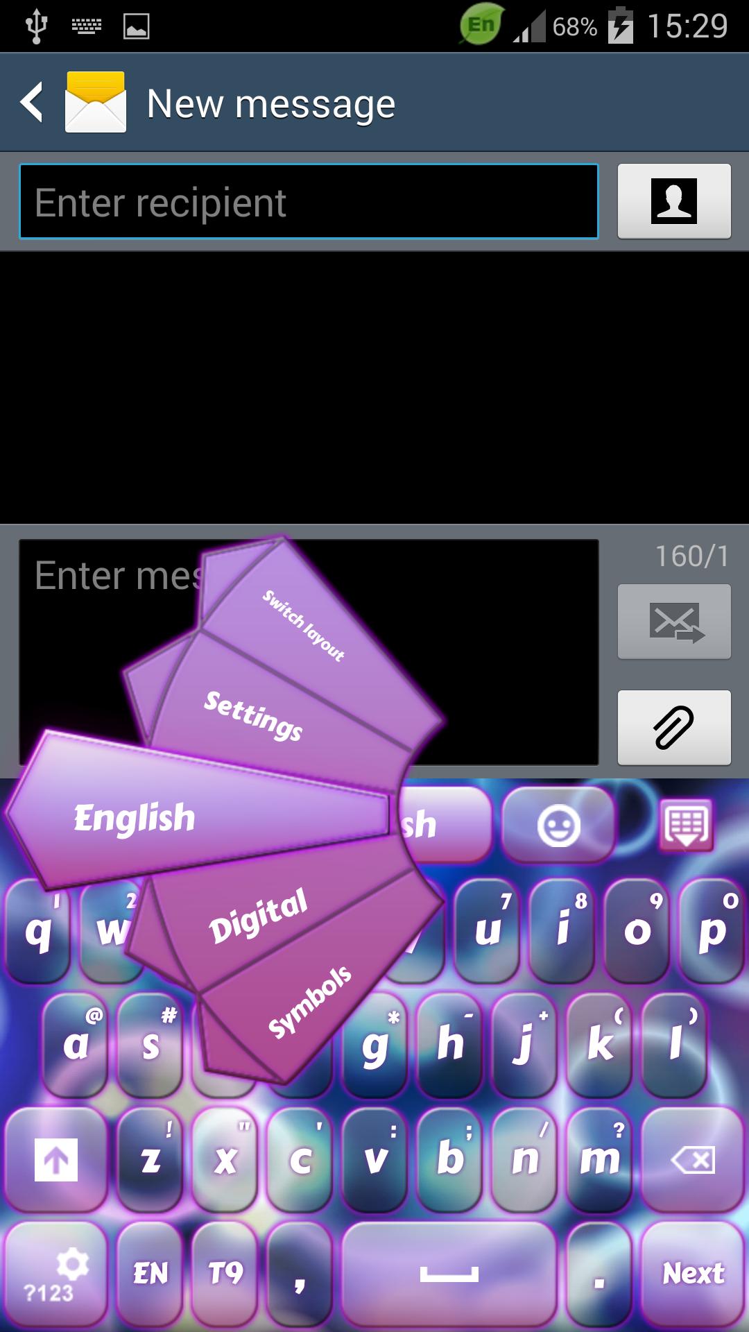 Neon Bubbles Keyboard