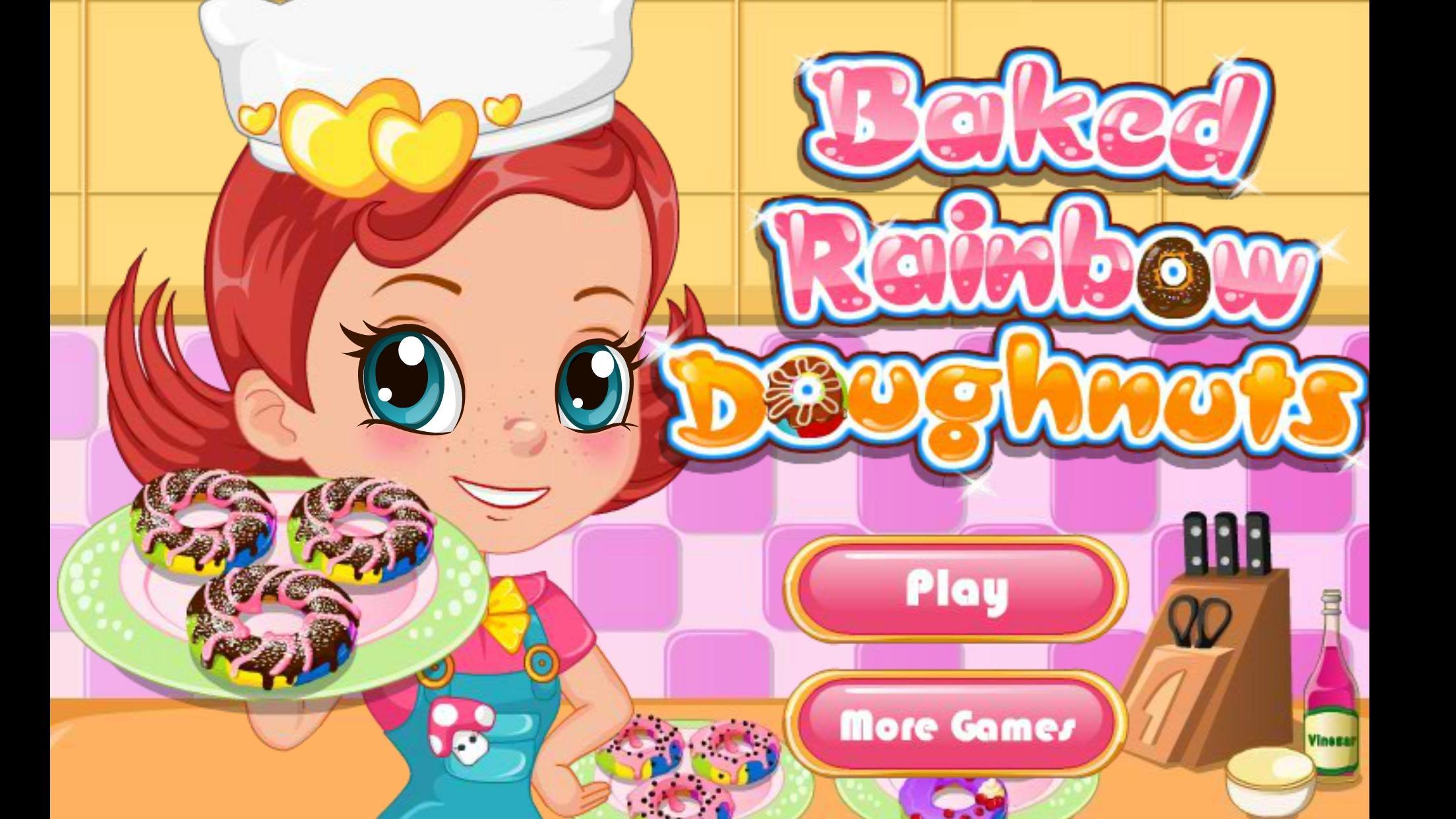 Baked Rainbow Doughnuts