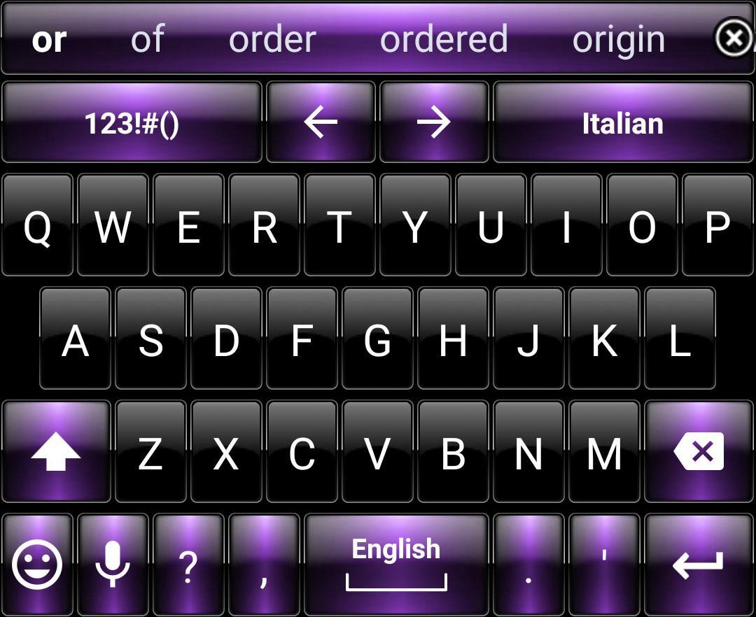 Keyboard Theme DuskBlackPurple