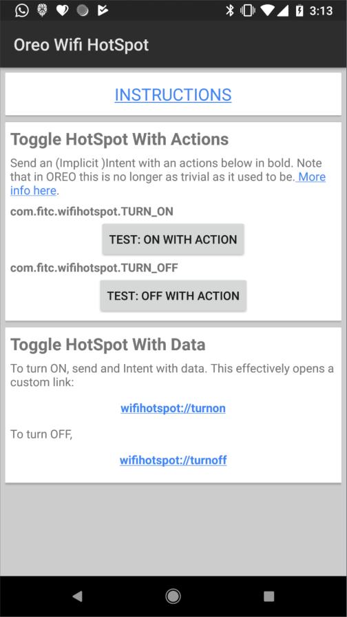 Oreo HotSpot Control (library) for Trigger