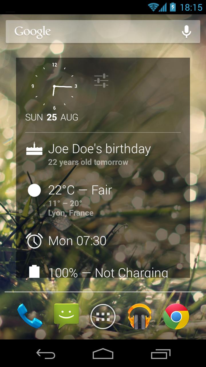 DashClock Birthday Extension