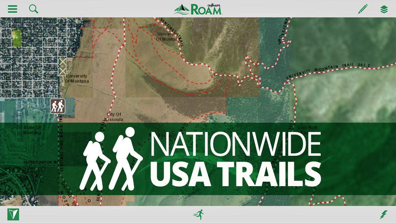ROAM GPS Land Trails Topo Maps