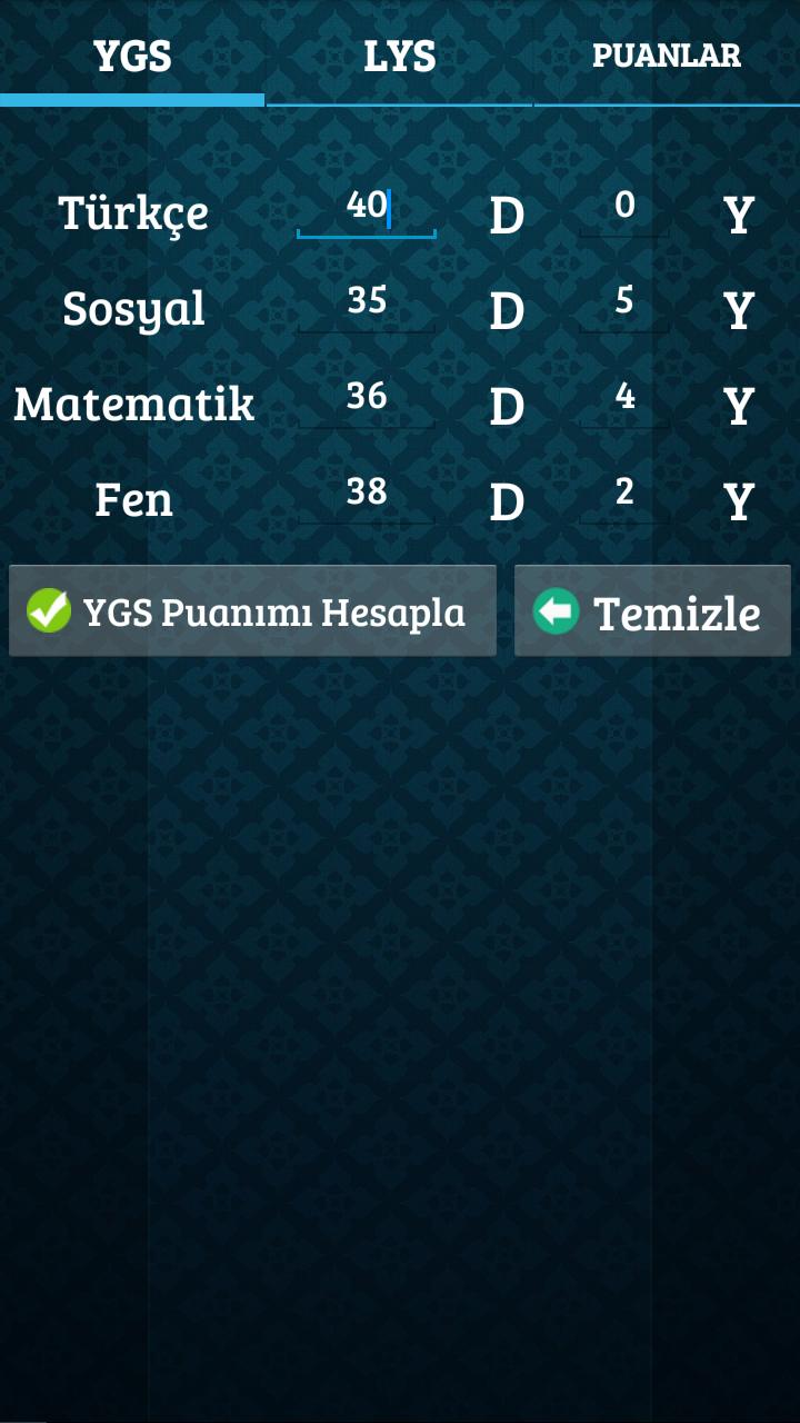 2015 YGS & LYS Puan Hesaplama