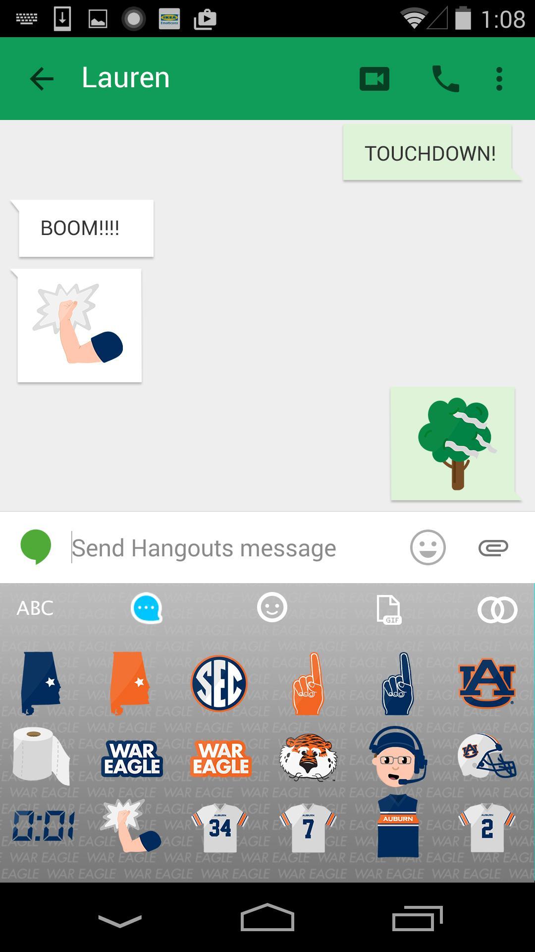 Auburn Emoji Keyboard