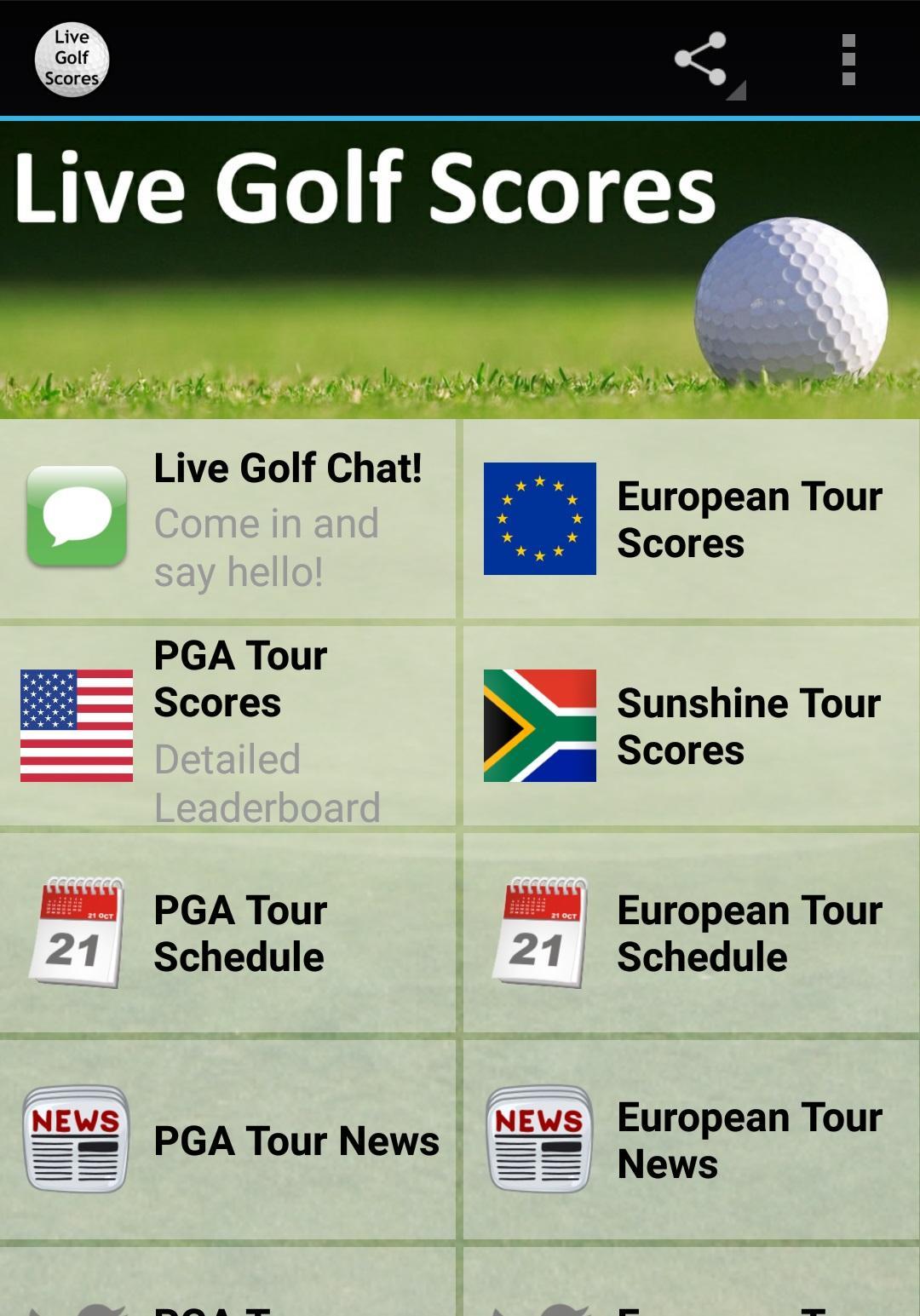 Live Golf Scores and News