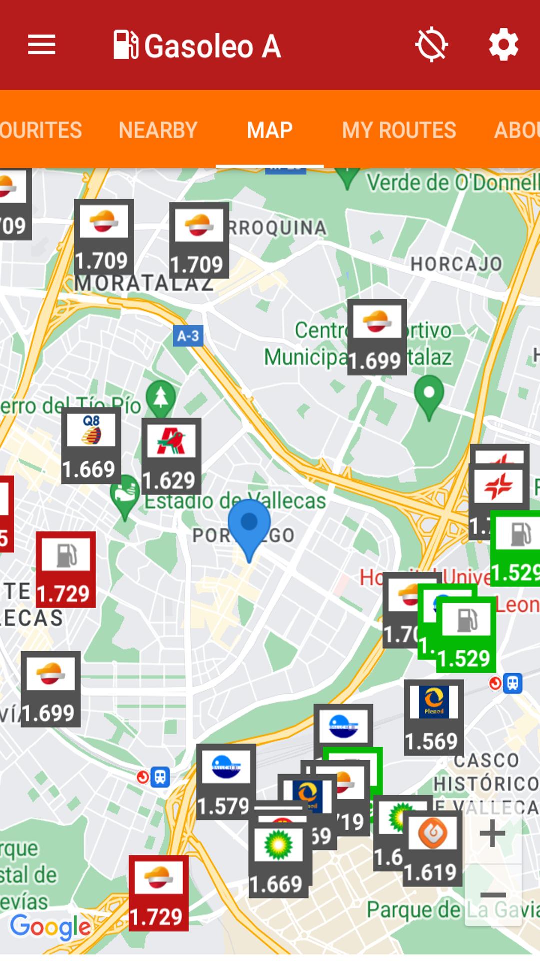 Cheap petrol stations