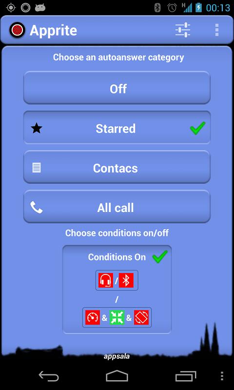 Apprite/Auto answer fr Appsala