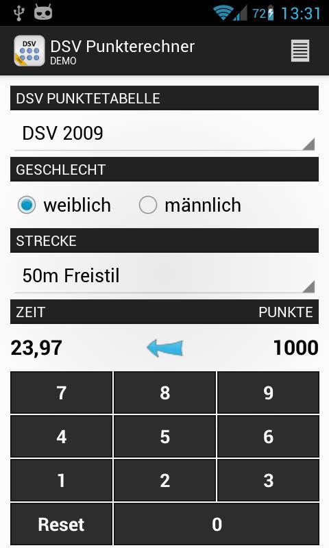 DSV Schwimmen Punkterech. Demo