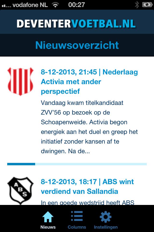 Deventer Voetbal App