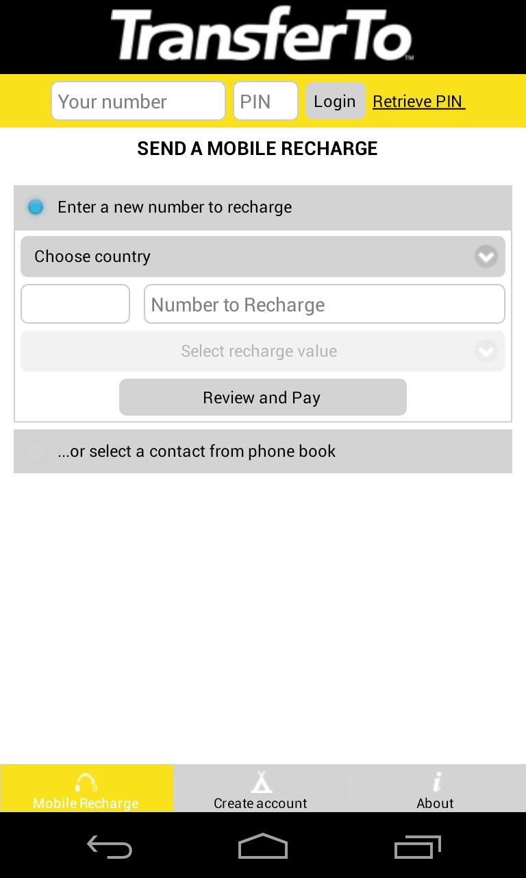 International Mobile Recharge