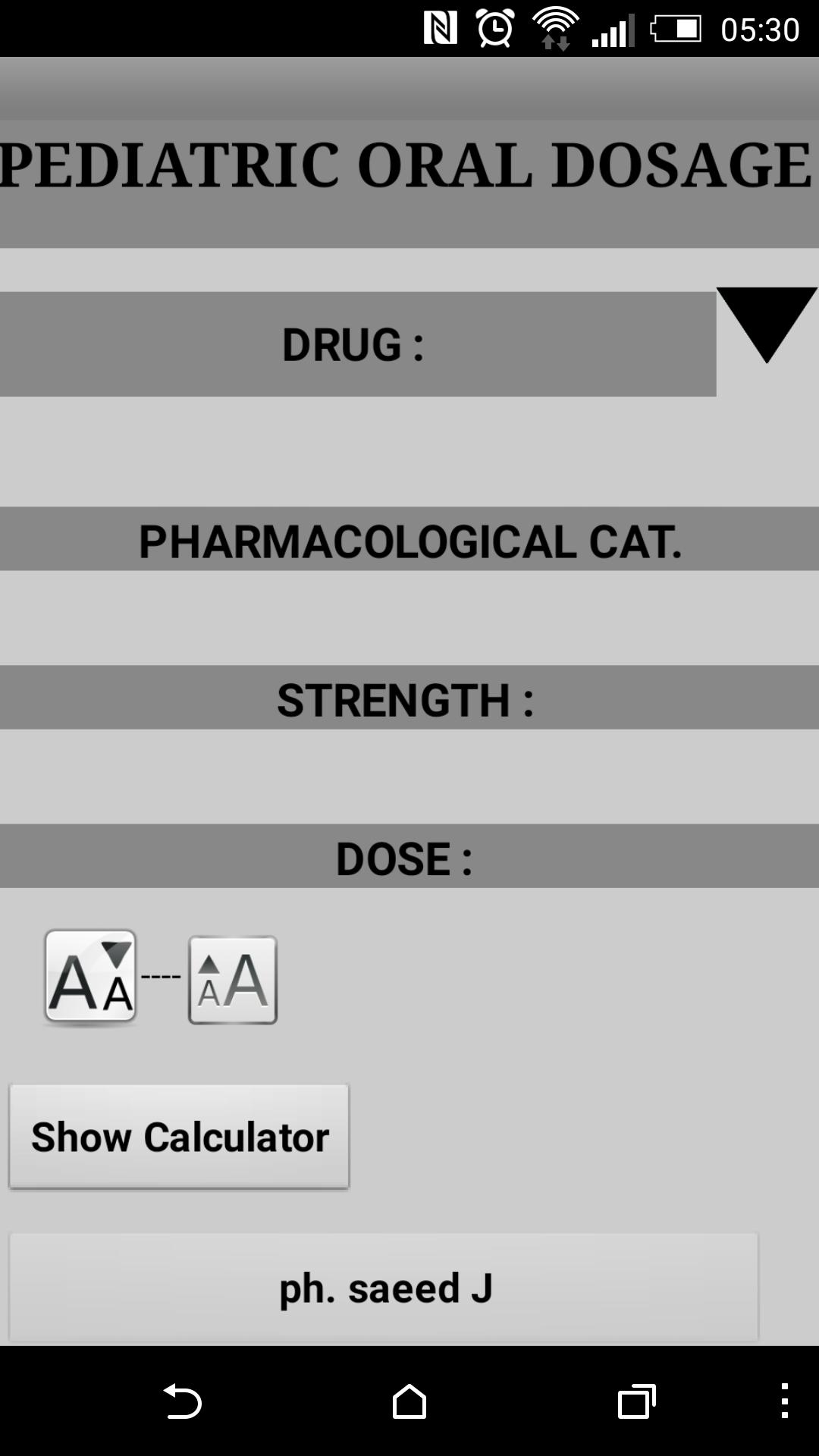 PEDIATRIC ORAL DOSAGE