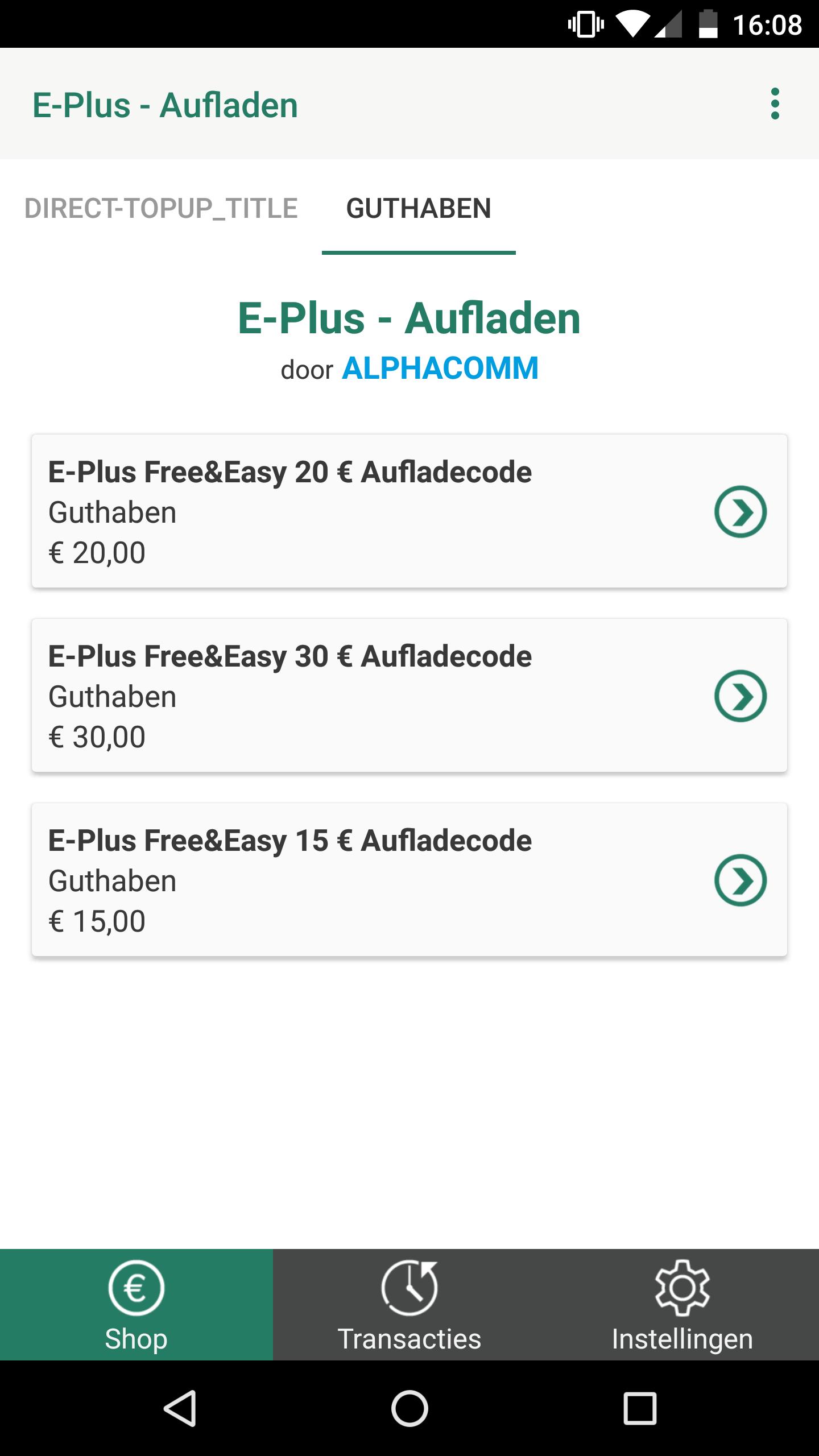 E-Plus - Prepaid Guthaben Aufladen