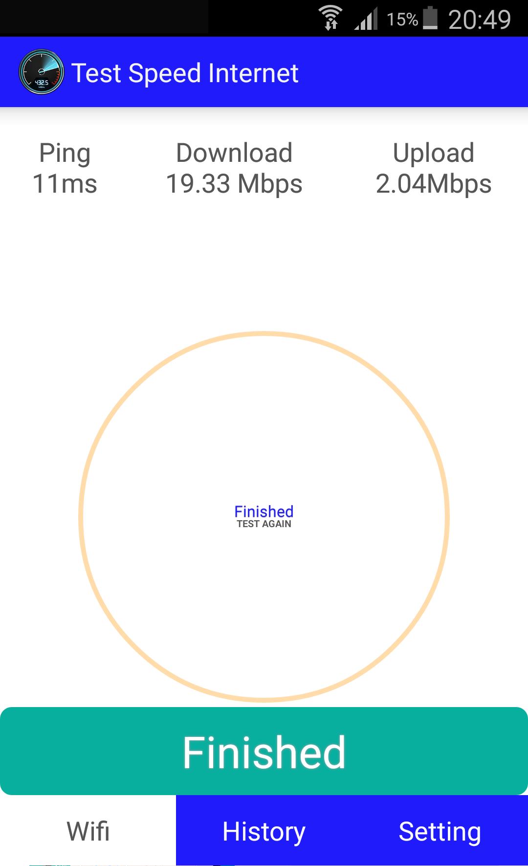 Test Speed Internet 3G,4G,Wifi
