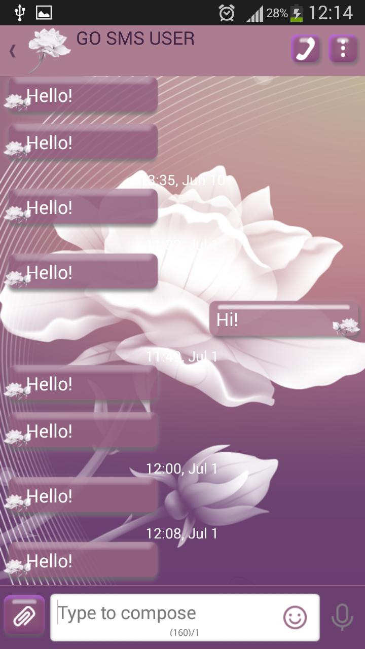 GO SMS Roses