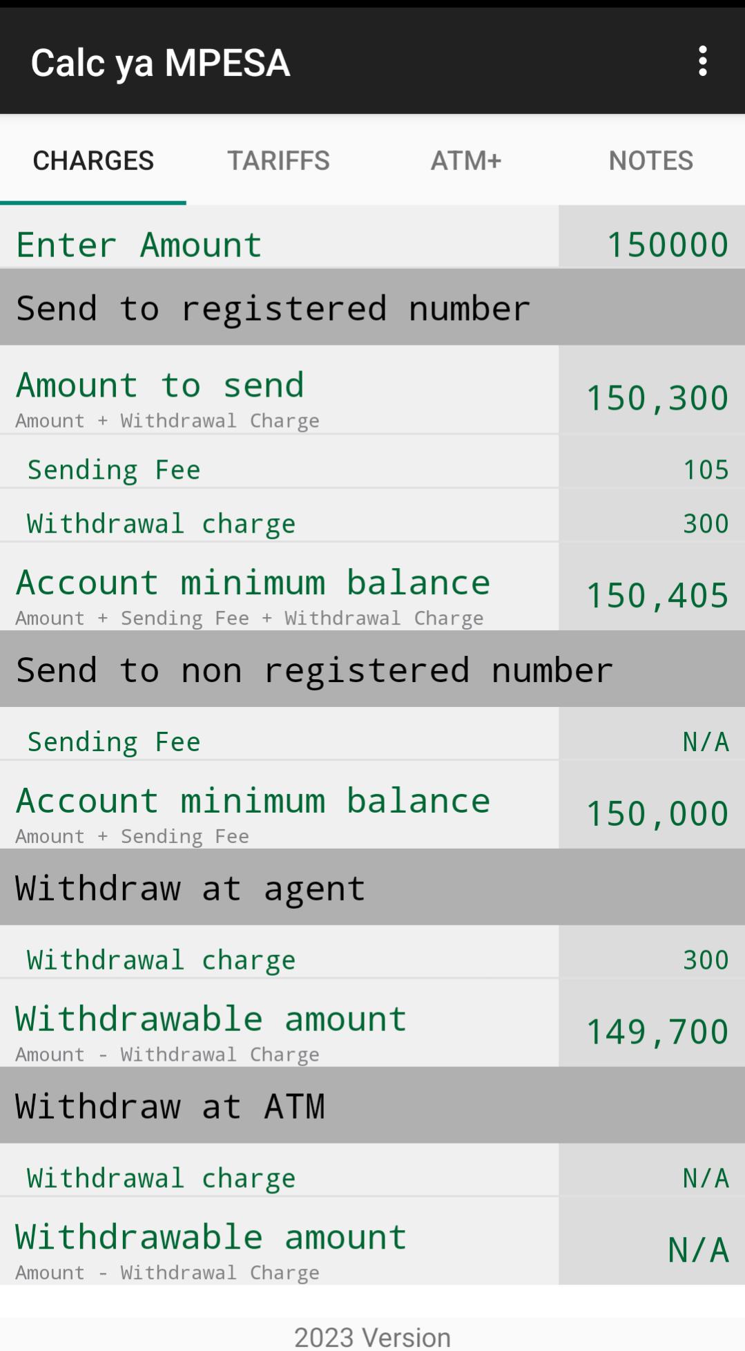 Calc ya MPESA
