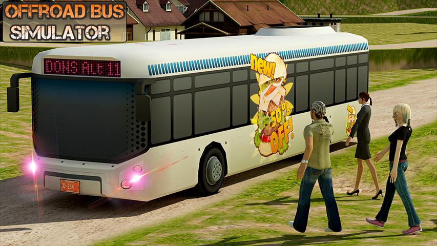 Coach Bus Offroad Down Hill