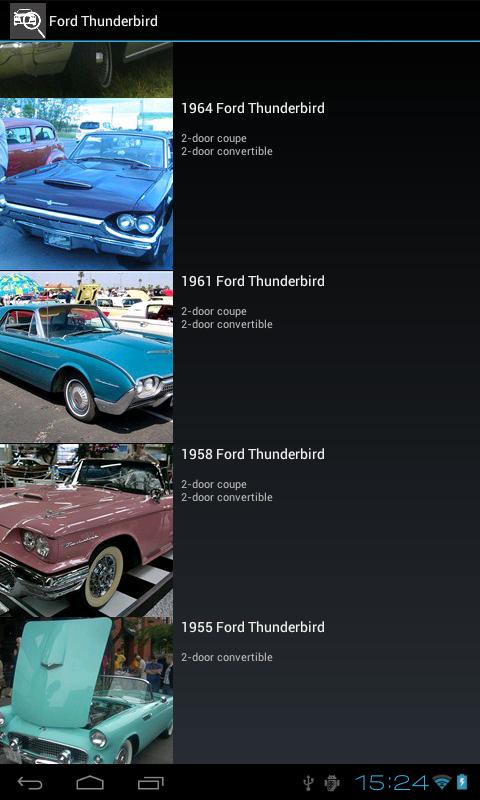 All cars info