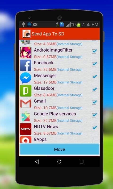 Send Apps to Sdcard