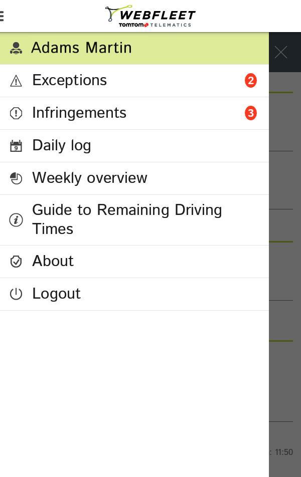WEBFLEET Driving Times