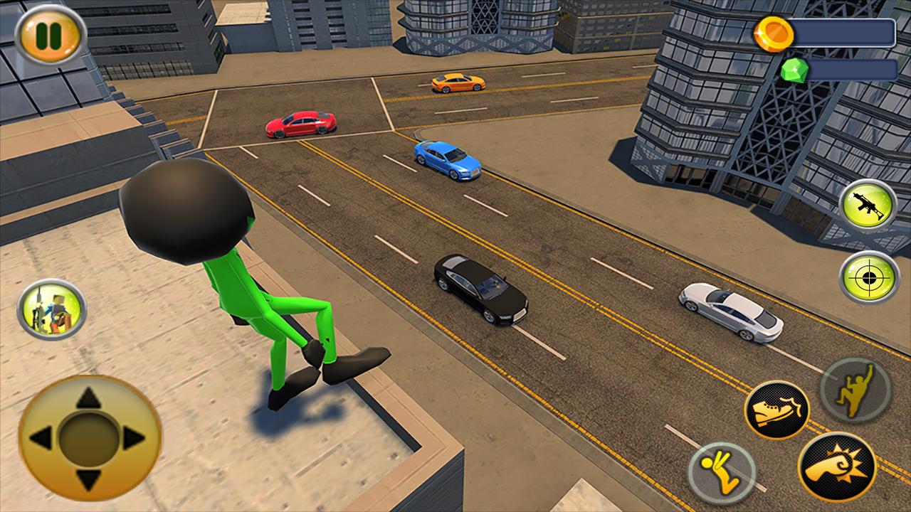 Green Stickman Gangster Crime