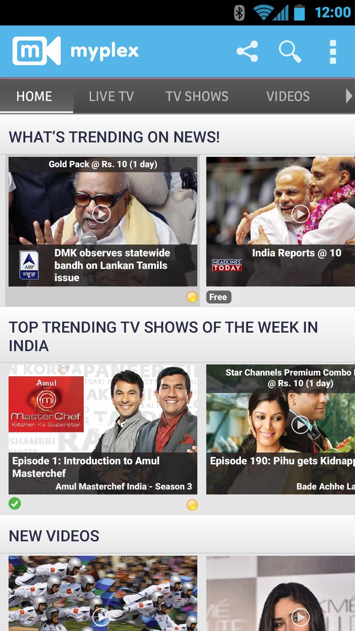 Myplex TV