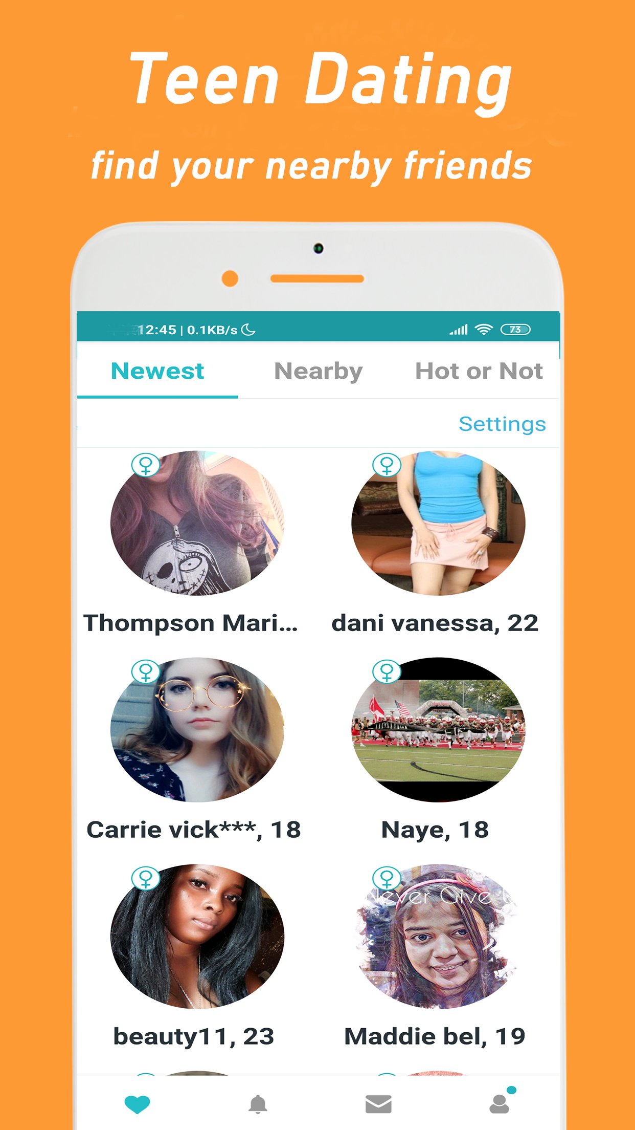 Teen Woo - US Teens Dating App for Teenagers