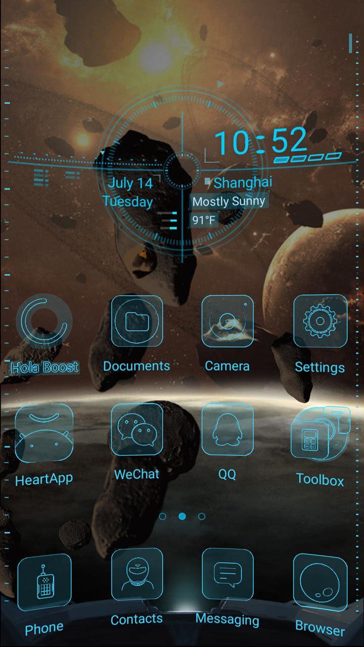 Spaceship Hola 3D Theme