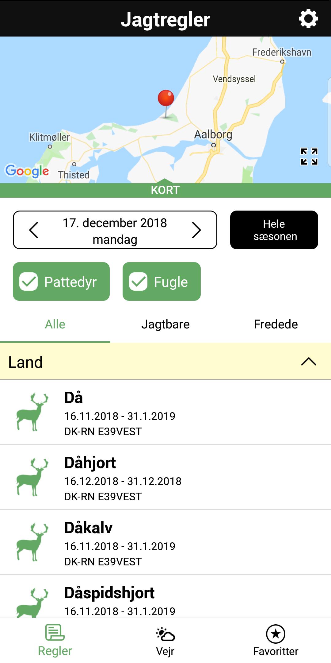 Jagttider - GPS