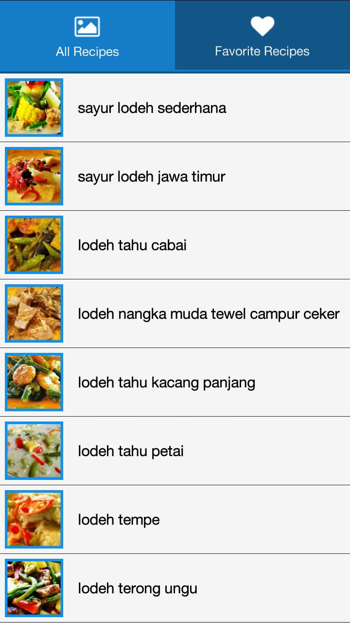 Resep Lodeh Pilihan