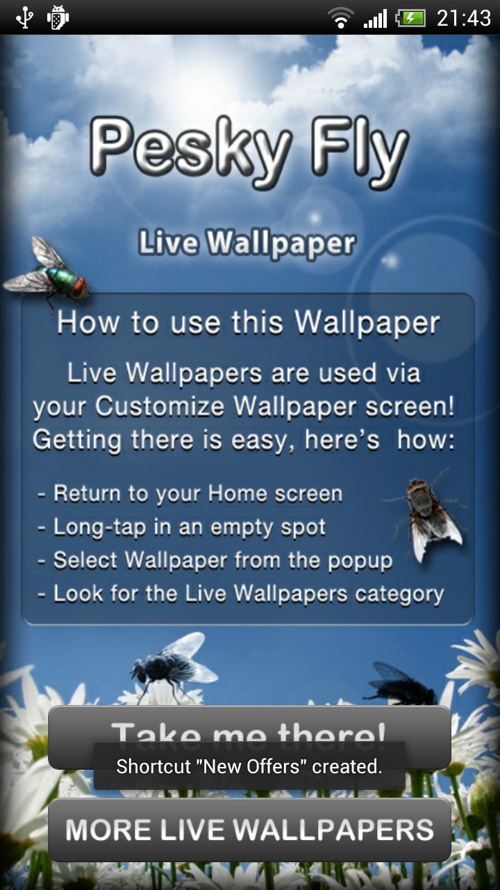Pesky Fly Live Wallpaper