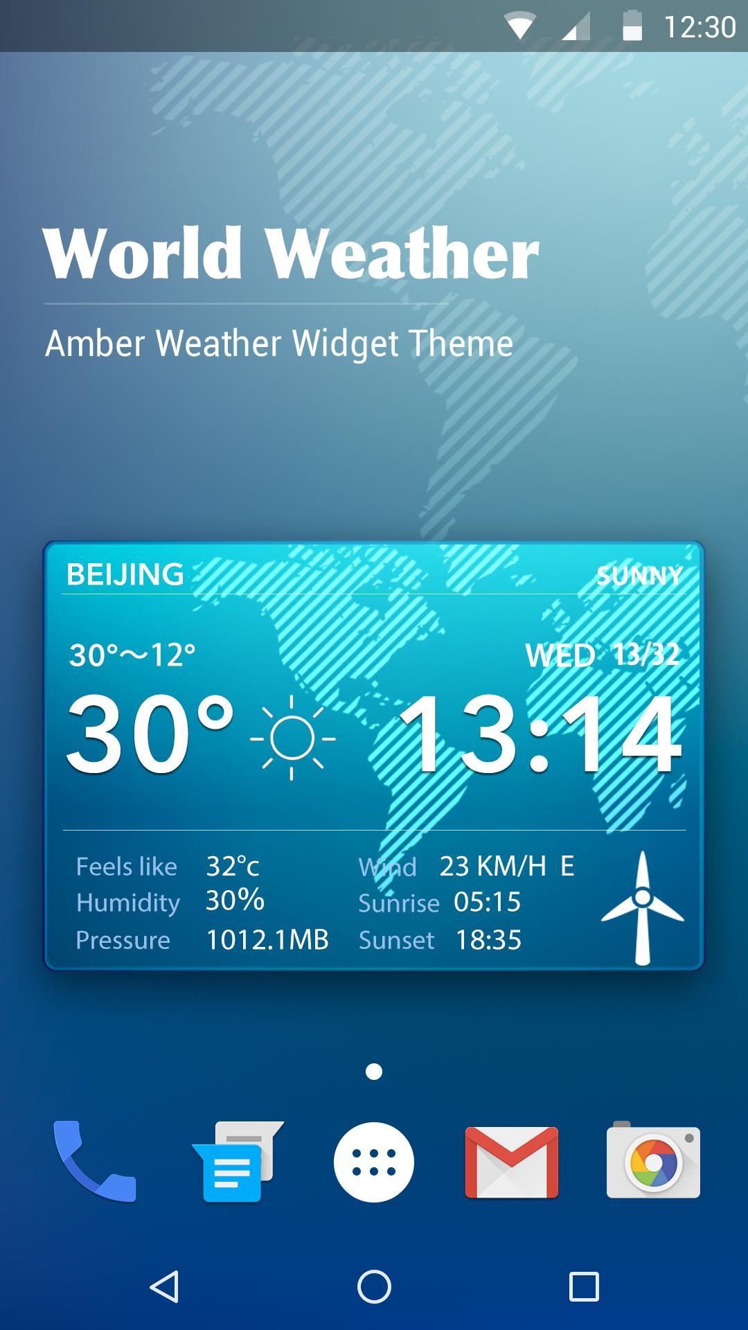 World Weather & Clock Widget