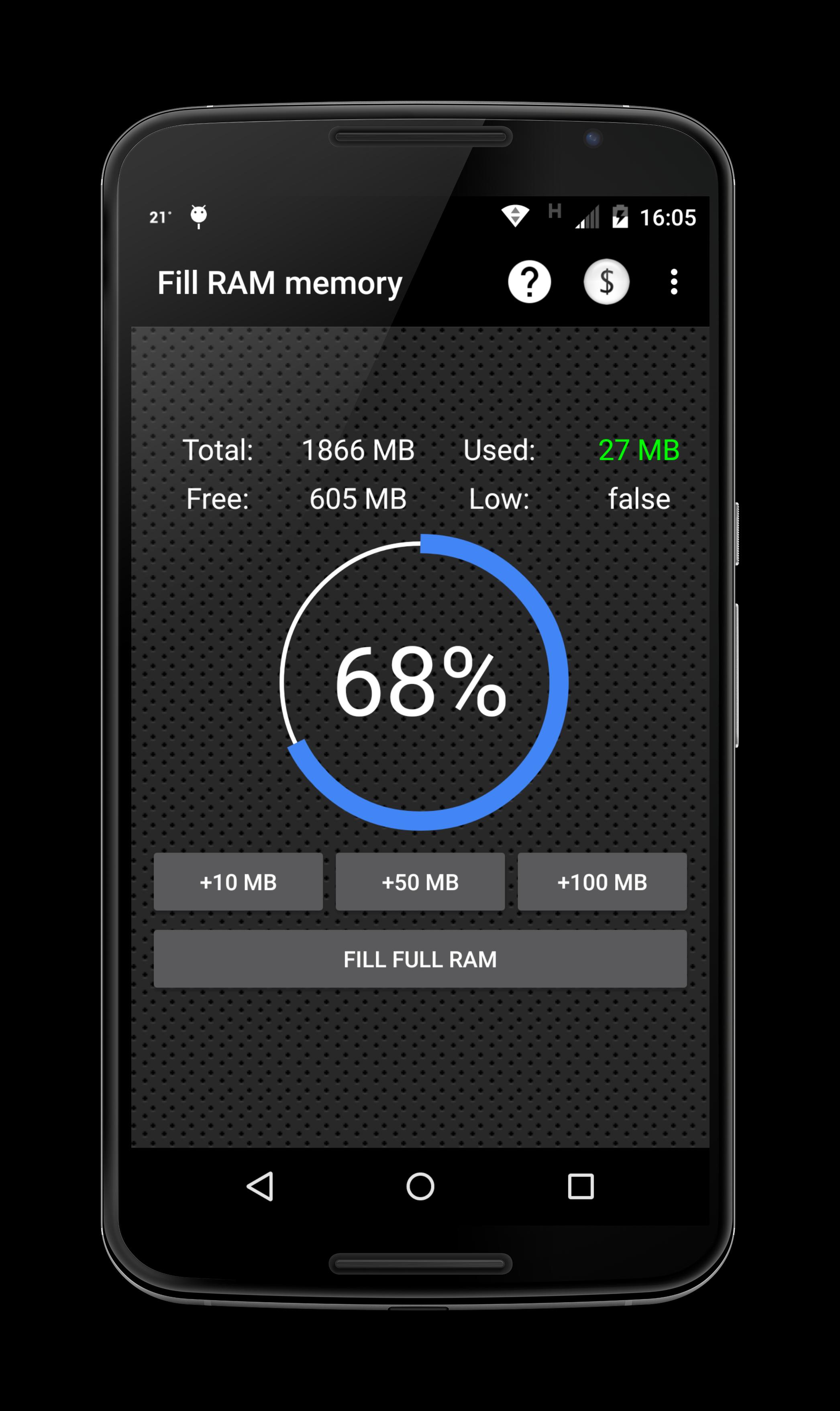 Easily fill RAM!