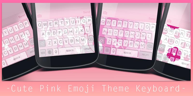 Cute Pink Emoji Theme Keyboard