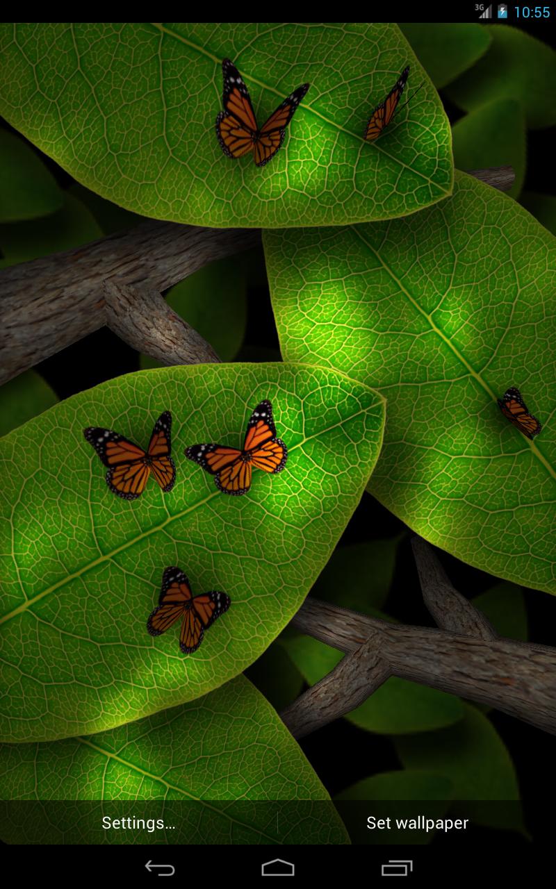 Tap Leaves Free Live Wallpaper