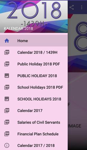 Calendar 2018 / 1439H